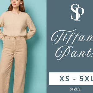 High Waist Pants PDF Sewing Pattern | Easy Trousers Pattern for Women | Digital Download | DIY Pants XS to 5XL | Beginner Friendly