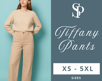High Waist Pants Sewing Pattern | Women's Trousers DIY (PDF Download)