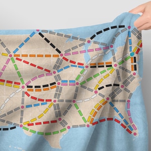 Ticket to Ride Velveteen Blanket: Cozy Board Game Throw