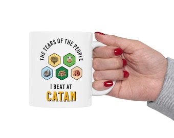 Funny Catan Mug: Tears of My Victims, Board Game Gift