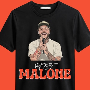 Camiseta Post Malone PNG y JPG - Gráfico de rap de Post Malone de moda, camiseta de música country, diseño popular de camiseta country western de Malone