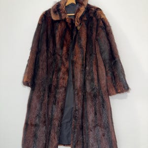 Woman Brown Mink Fur Coat