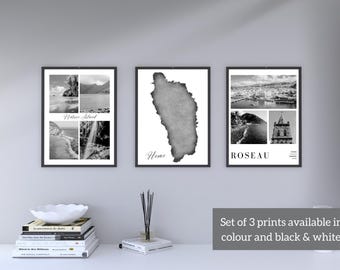 Dominika Wall Art, Roseau Poster, Digital Art, Dominika Art, Dominika Picture, Caribbean Art