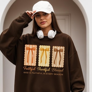 Grateful Thankful Blessed Png, Coquette Fall Season Png, Faith Based Autumn Sublimation, Christian Fall Bow Png, Religious Fall Png