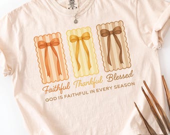 Grateful Thankful Blessed Png, Coquette Fall Season Png, Faith Based Autumn Sublimation, Christian Fall Bow Png, Religious Fall Png