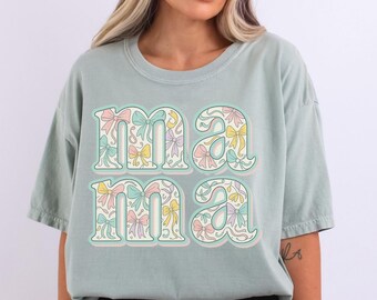Preppy Mama Coquette PNG, Mama Bow PNG, Coquette Mom PNG, Mothers Day Png, Trendy Mama Shirt Design, Floral Mama Png, Retro Mama Png