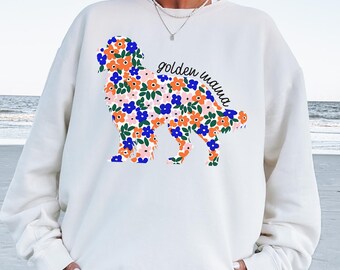 Golden Retriever Mama PNG, Golden Mom Floral Sublimation Design, Dog Mom PNG, Pet Mom PNG, Dog Coquette Png, Preppy Dog Mom Flower Png
