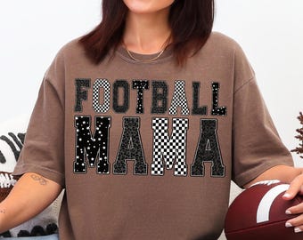Futebol Mama PNG, Dia do Jogo PNG, Retro Futebol Mom PNG, Camisa de Futebol, Camisa de Futebol com Estrela Xadrez Sublimada, Download Digital do Dia do Jogo