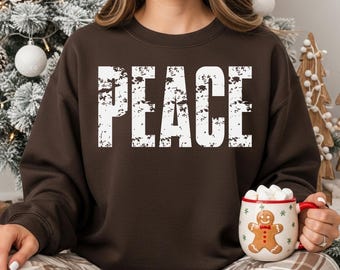Paquete PNG de palabras navideñas, imágenes PNG de Feliz Alegría, Paz, Noel y Creencia, diseños de camisetas navideñas retro desgastadas, conjunto de sublimación navideña