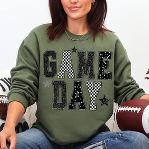 Gameday PNG, Retro Football PNG, Football Mom PNG, Football Shirt Png, Checkered Star Football Shirt Sublimation, Game Day Digital Download
