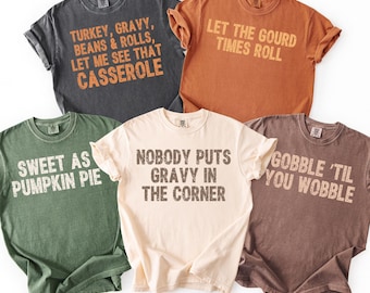 Funny Thanksgiving PNG Bundle, Gobble Til You Wobble, Distressed Turkey Day Shirt Designs, Group Family Fall Matching Shirts PNG
