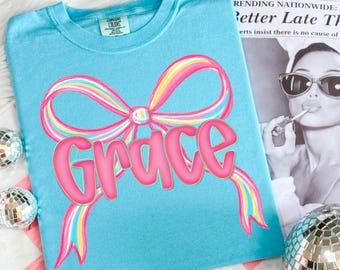 Grace Png, Neon Christian Png, Jesus Png, Bible Verse Png, Faith Png, Christian Design, Jesus Sublimation, God Png, Coquette Bow