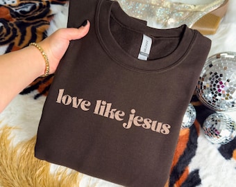 Love Like Jesus PNG, Distressed Christian Shirt Sublimation, Minimalistic Bible Verse Digital Download, Faith Scripture PNG