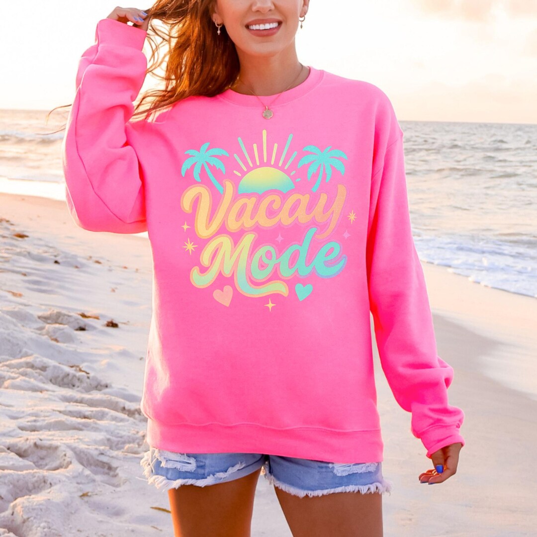Vacay Mode PNG, Pastel Summer Sublimation Shirt Design, Trendy Vacation ...
