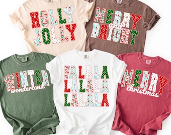 Paquete PNG navideño, PNG navideño retro preppy, Feliz y brillante, Fa La La La, Holly Jolly, País de las Maravillas Invernal, PNG de Feliz Navidad