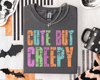 Süß aber gruselig PNG, Girly Halloween Shirt Design, Kokette Gruselige Saison PNG, Lustige Retro Halloween Sublimationsdatei, Preppy Halloween PNG