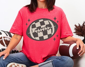 Futebol xadrez PNG, Design de sublimação de futebol retrô elegante, Clipart de futebol moderno para dia de jogo, Temporada de futebol vintage PNG