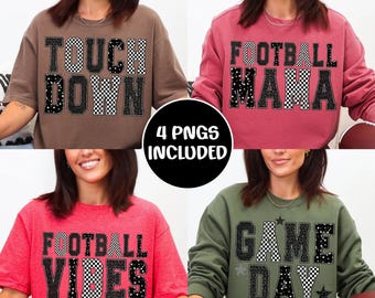 Football PNG Bundle, Game Day PNG, Football Mama PNG, Football Vibes Png, Touchdown Png, Sports Mom Png, Fall Football Sublimation Design