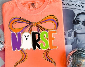 Nurse Halloween PNG, Spooky Coquette Nurse PNG, Ghost Nurse PNG, Halloween Nurse Png, Fall Nurse Life Png, Preppy Nurse Png