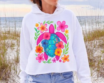 Summer Tropical Turtle PNG, Floral Beach Shirt Design, Sublimation Design, Trendy Vacation Aesthetic, Beach Life PNG, Neon Summer Vibes Png