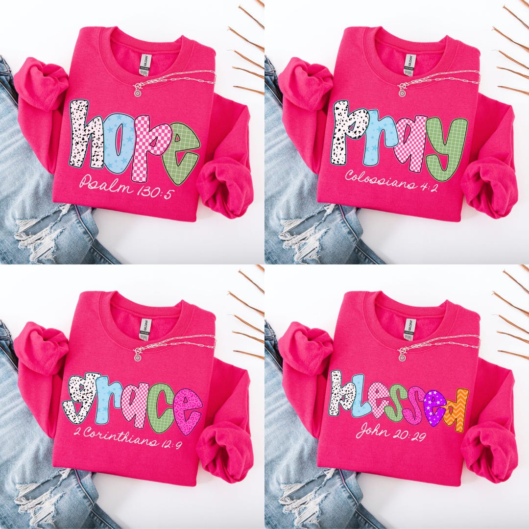 Christian Bundle Preppy PNG, Bible Verse Bundle Png, Hope Grace Pray ...