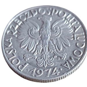 1974 Polska Rzeczpospolita Ludowa 5 Zlotych Coin Free Shipping