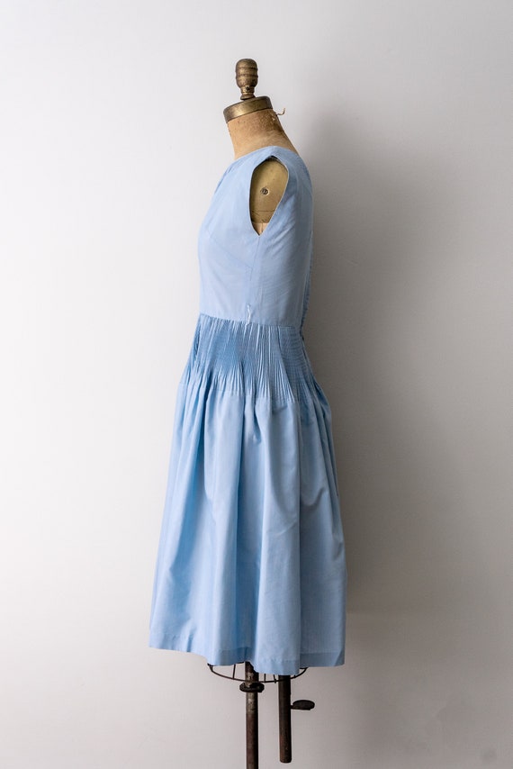 1950's light blue dress. 50's full party dress. p… - image 8