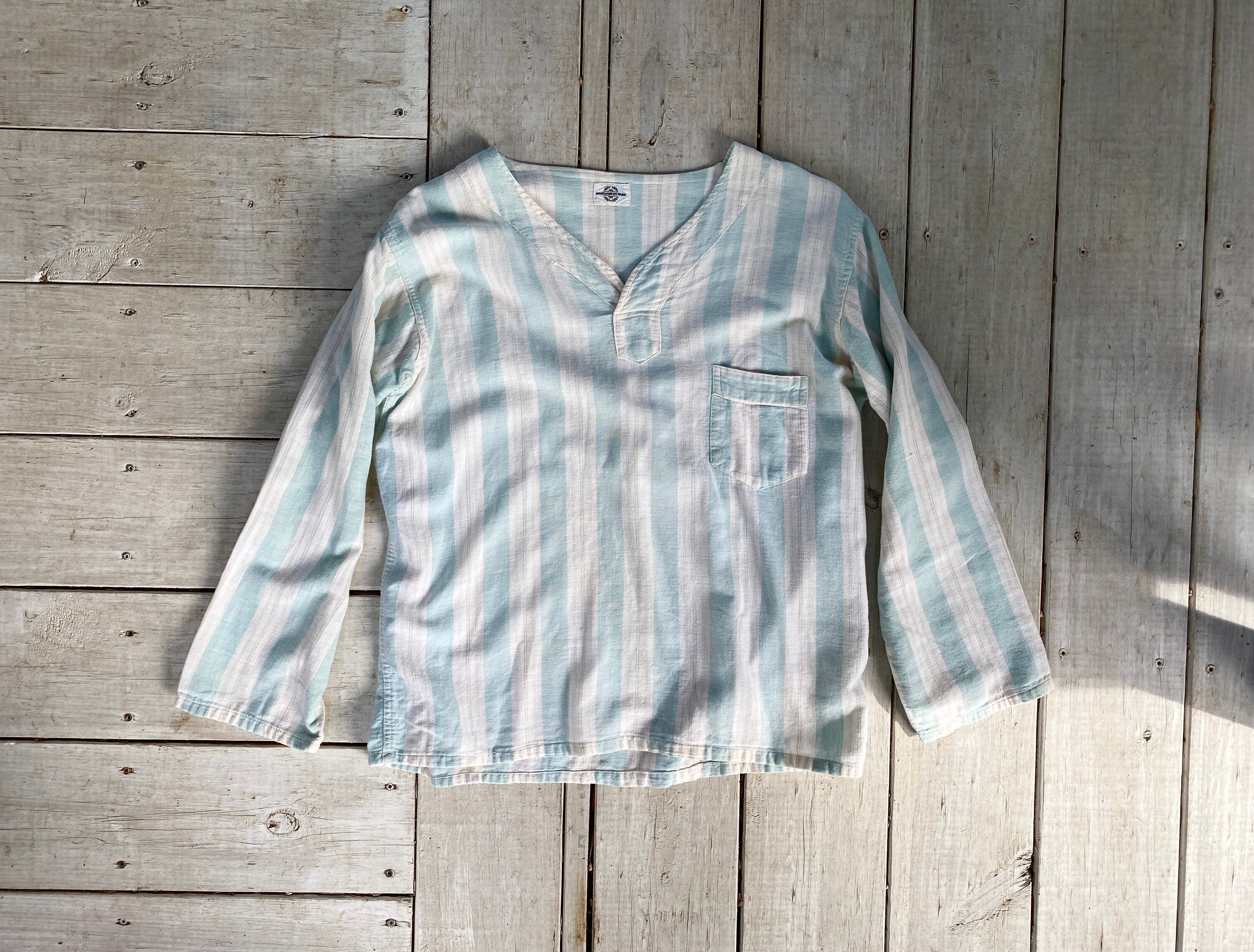 1930's Vintage Montgomery Ward Shirt. Vintage 30's Cotton Striped