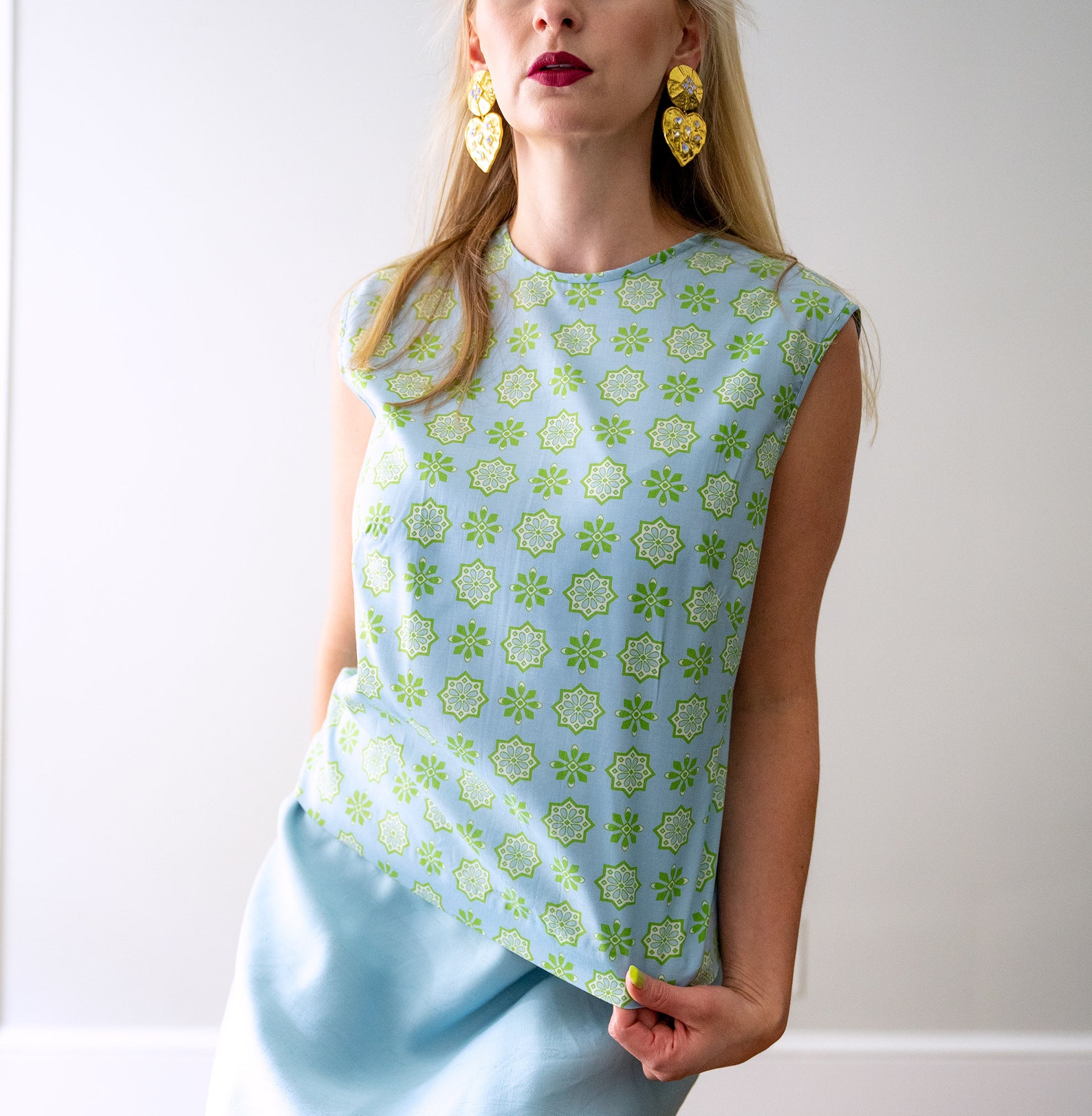 1960's Light Blue Skirt and Top Set. Large. 60s Vintage Etsy