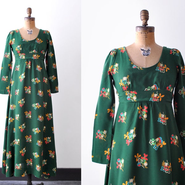 Dark Green Dress Etsy