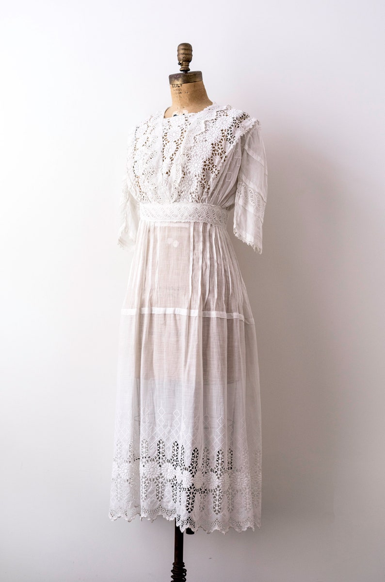 1910s Dress. Edwardian cotton dress. vintage 1910 wedding | Etsy