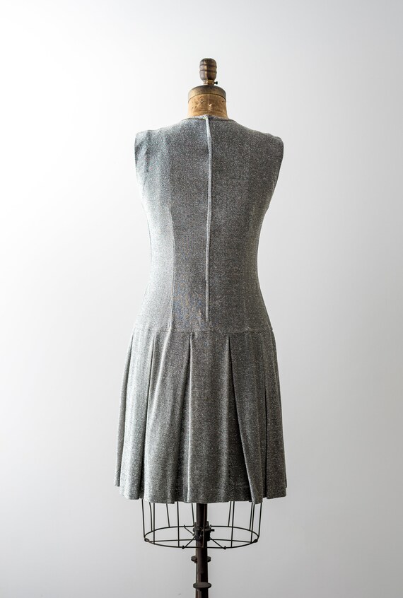 60 metallic dress. silver scooter dress. 1960's m… - image 9