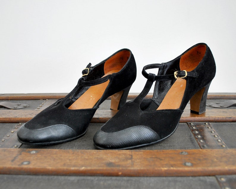 Supperstar Ladies Fashion Black Womens Patent Leather Mary Janes Shoes High Thick Heels Pumps 