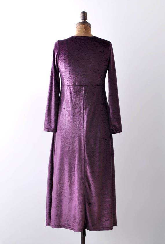 90’s crushed velvet dress. Purple. 1990’s grunge … - image 2