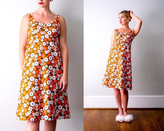 60's floral dress hotsell