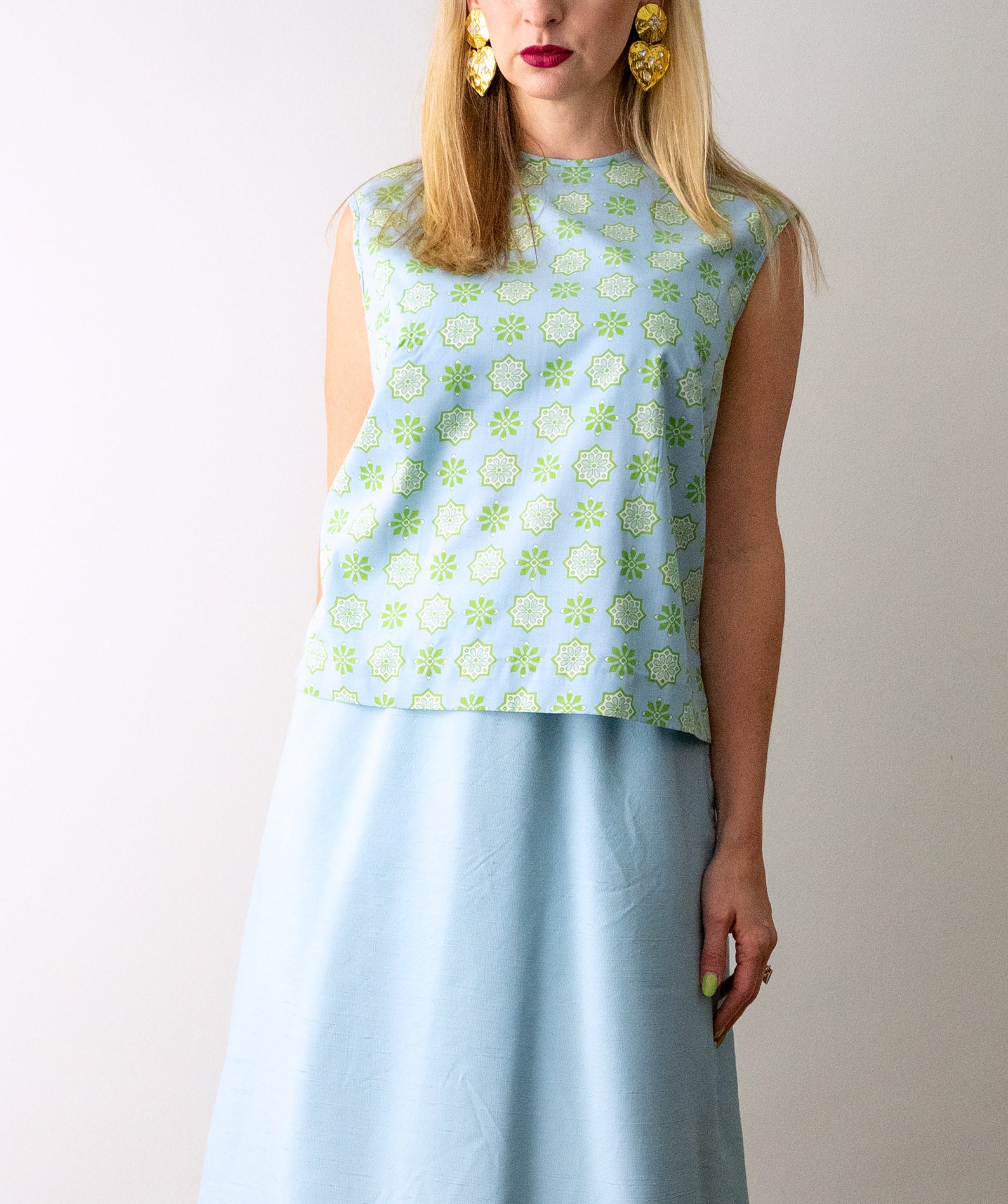 1960's Light Blue Skirt and Top Set. Large. 60s Vintage Etsy