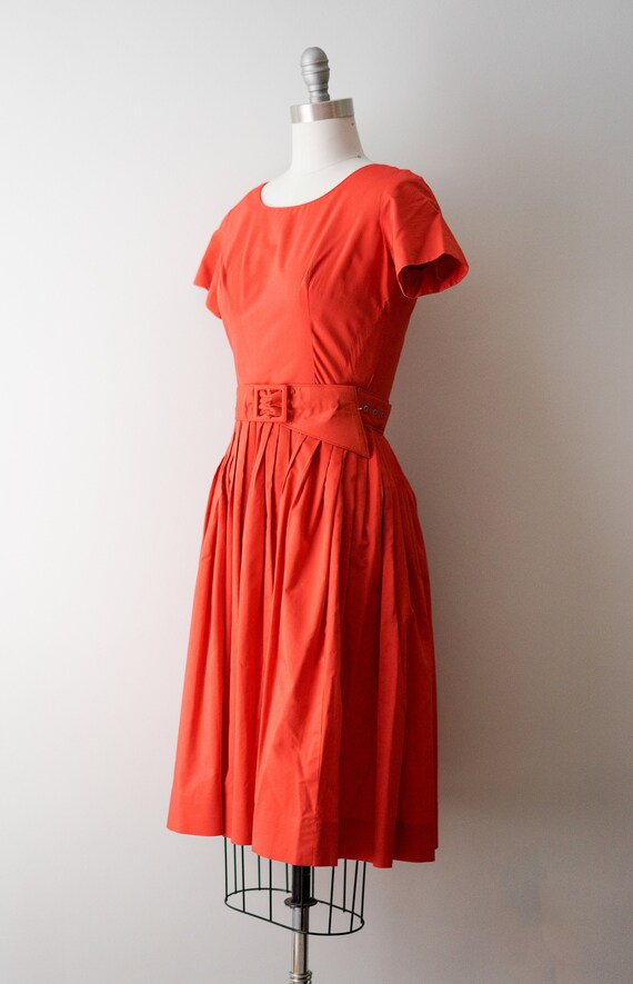1950's orange dress. xs. 50 Hawaiian dress. brigh… - image 7