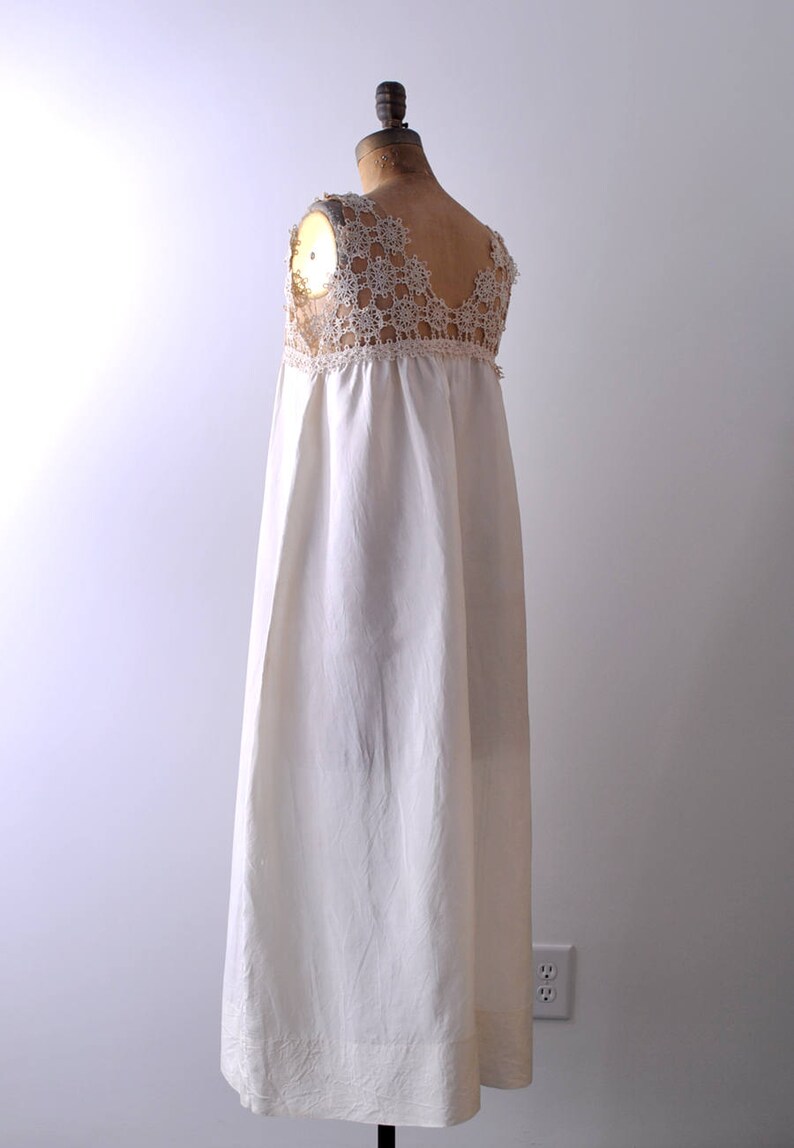1910s crochet nightgown. Ivory cream. l. 10s lace negligee. Etsy