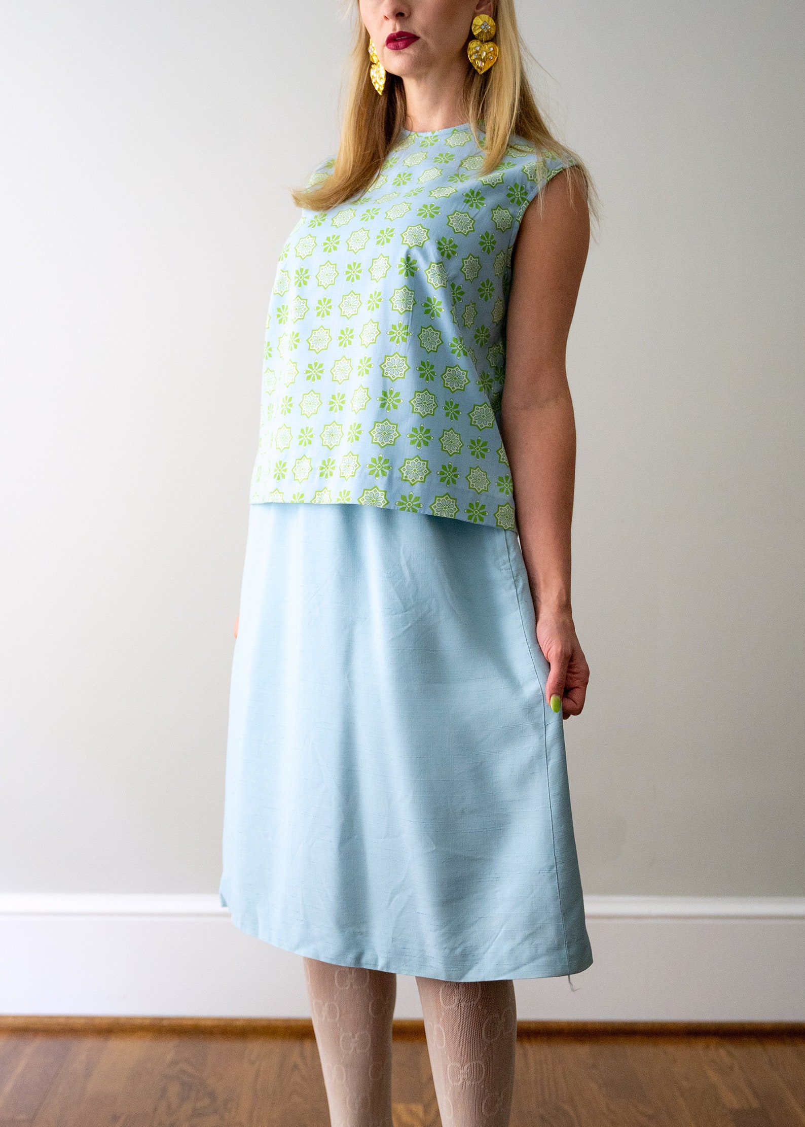 1960's Light Blue Skirt and Top Set. Large. 60s Vintage Etsy
