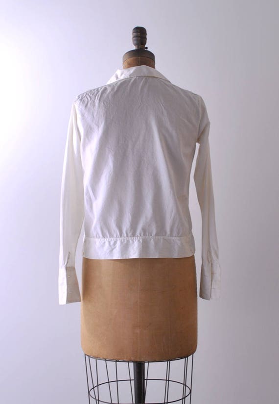 Antique cotton blouse. 1910’s button shirt. colla… - image 4