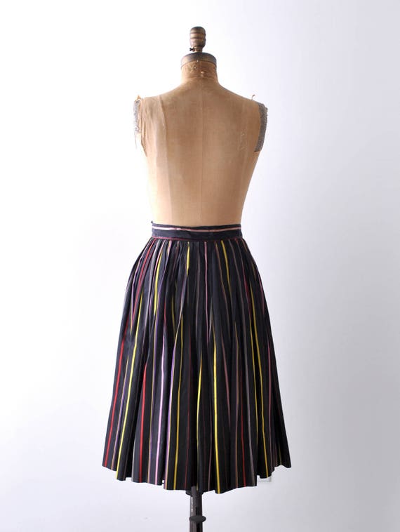 1950 striped pleated skirt. Full skirt. 50’s rain… - image 6