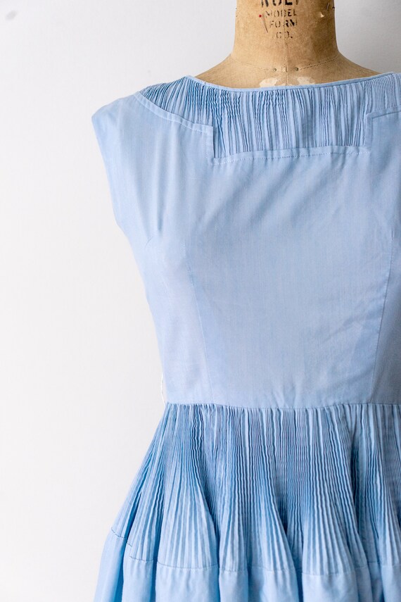 1950's light blue dress. 50's full party dress. p… - image 3