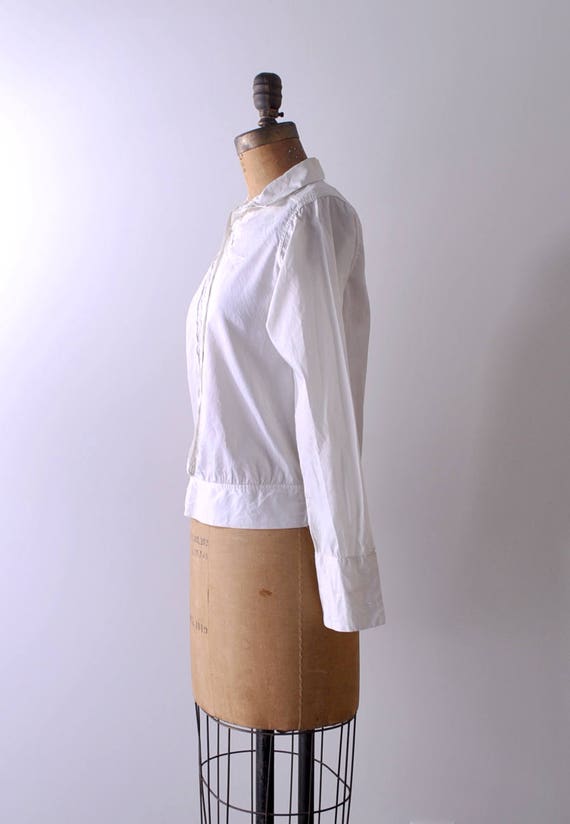 Antique cotton blouse. 1910’s button shirt. colla… - image 6