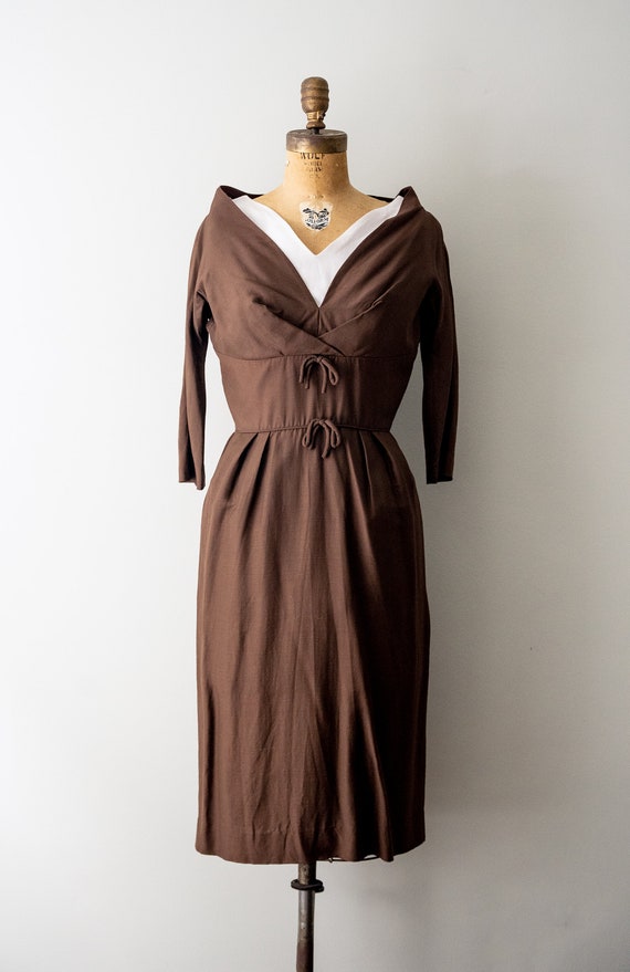 brown wiggle dress Vintage 60s Chocolate Brown Mini Wiggle Dress