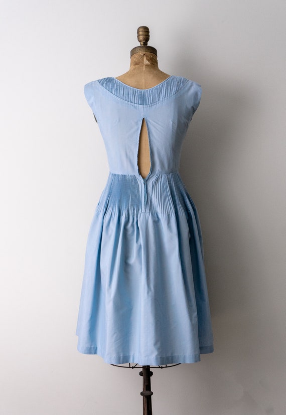 1950's light blue dress. 50's full party dress. p… - image 6