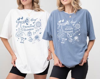 Comfort Colors® Disco Bachelorette Shirt, Mamma Mia T-Shirt, Dancing Queen Shirt, 70er Jahre Retro Paar T-Shirt, personalisiertes Musik Geschenk