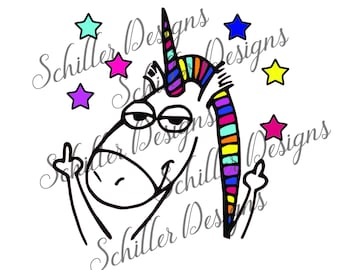 Download Middle Finger Unicorn Etsy