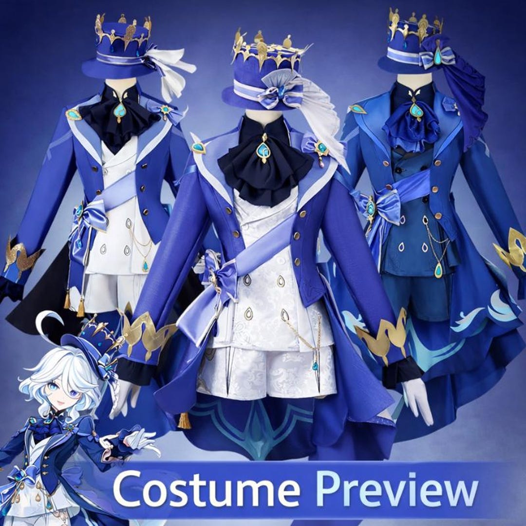 Furina Genshin Complete Costume Set | Anime Cosplay Outfit With Full ...