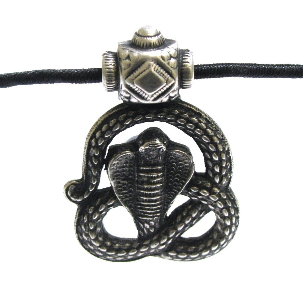 Vintage Naga Cobra Amulet: High Grade Silver Indian Pendant