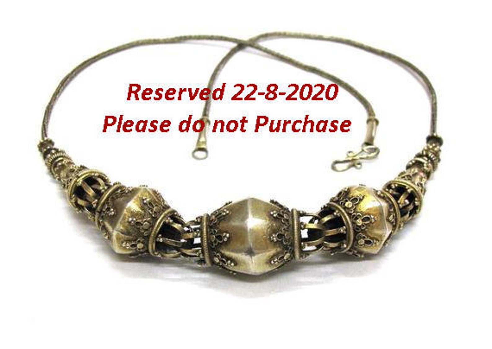 RESERVED SOLD Antique Sri Lanka Necklace Sri Lankan 22ct Etsy